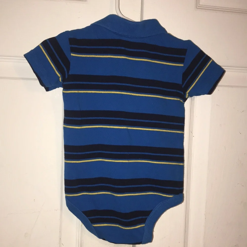 Infant Boy’s Striped Polo Onesie